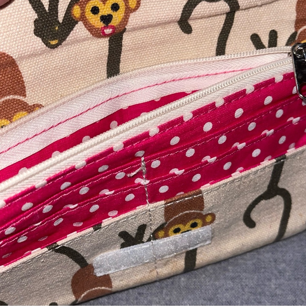 Bungalow 360 Cream Monkey Pattern Wallet - Picture 4 of 6